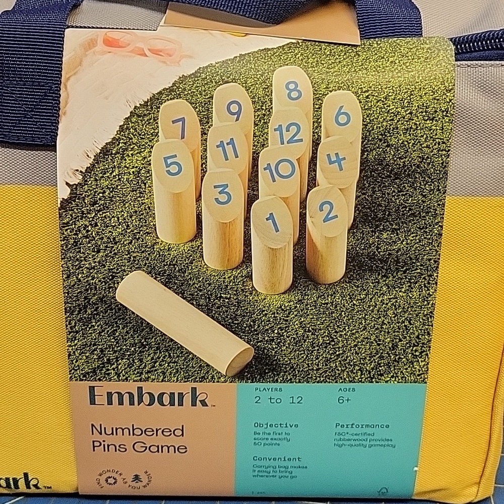 Embark Numbered Pins Outdoor Game Set New In Package